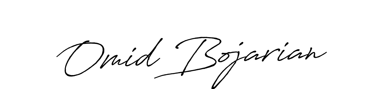 Make a beautiful signature design for name Omid Bojarian. With this signature (Antro_Vectra_Bolder) style, you can create a handwritten signature for free. Omid Bojarian signature style 7 images and pictures png