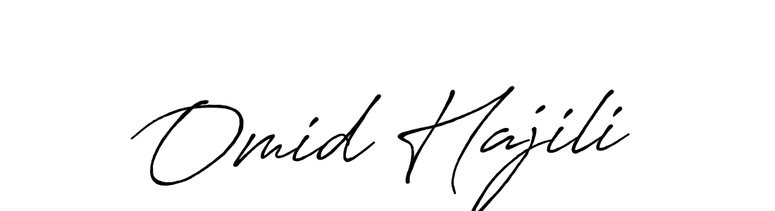 Also we have Omid Hajili name is the best signature style. Create professional handwritten signature collection using Antro_Vectra_Bolder autograph style. Omid Hajili signature style 7 images and pictures png