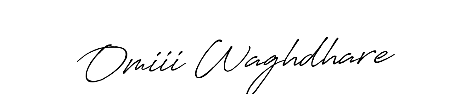 Create a beautiful signature design for name Omiii Waghdhare. With this signature (Antro_Vectra_Bolder) fonts, you can make a handwritten signature for free. Omiii Waghdhare signature style 7 images and pictures png