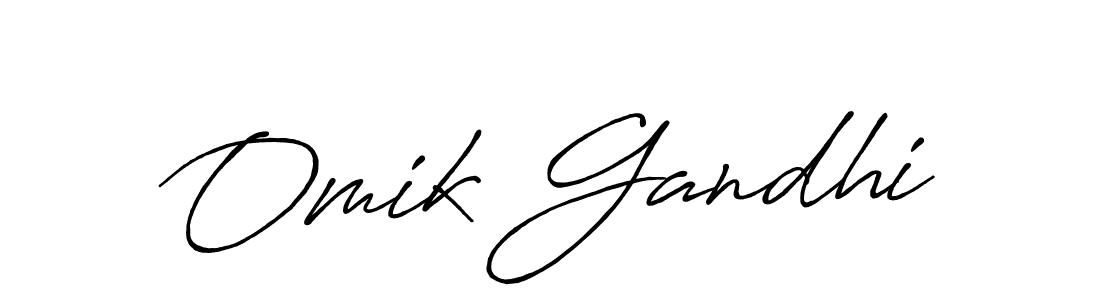 It looks lik you need a new signature style for name Omik Gandhi. Design unique handwritten (Antro_Vectra_Bolder) signature with our free signature maker in just a few clicks. Omik Gandhi signature style 7 images and pictures png