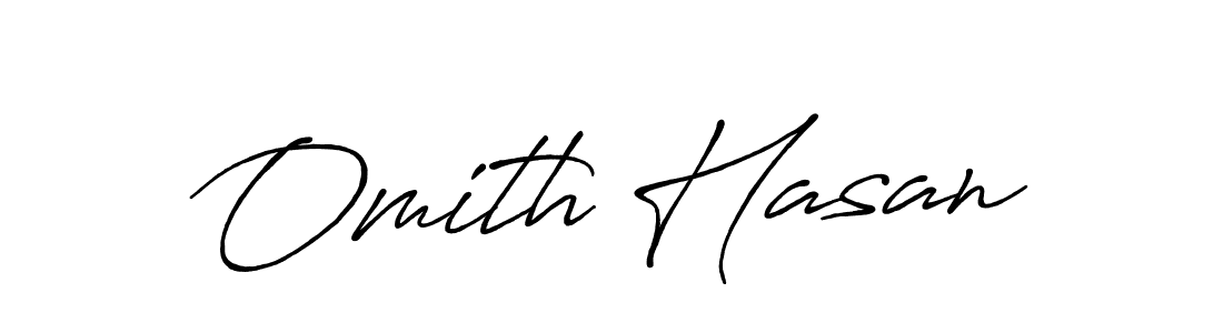 Also we have Omith Hasan name is the best signature style. Create professional handwritten signature collection using Antro_Vectra_Bolder autograph style. Omith Hasan signature style 7 images and pictures png