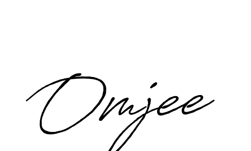 How to make Omjee signature? Antro_Vectra_Bolder is a professional autograph style. Create handwritten signature for Omjee name. Omjee signature style 7 images and pictures png