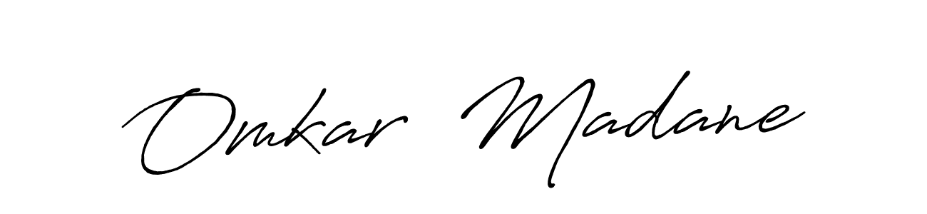 Also we have Omkar  Madane name is the best signature style. Create professional handwritten signature collection using Antro_Vectra_Bolder autograph style. Omkar  Madane signature style 7 images and pictures png