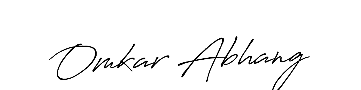 You should practise on your own different ways (Antro_Vectra_Bolder) to write your name (Omkar Abhang) in signature. don't let someone else do it for you. Omkar Abhang signature style 7 images and pictures png