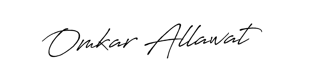 Omkar Allawat stylish signature style. Best Handwritten Sign (Antro_Vectra_Bolder) for my name. Handwritten Signature Collection Ideas for my name Omkar Allawat. Omkar Allawat signature style 7 images and pictures png