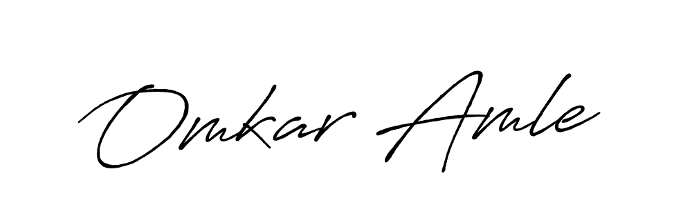 Also we have Omkar Amle name is the best signature style. Create professional handwritten signature collection using Antro_Vectra_Bolder autograph style. Omkar Amle signature style 7 images and pictures png