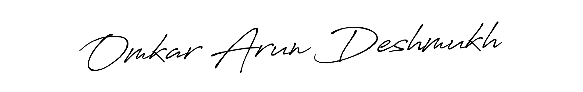 Also we have Omkar Arun Deshmukh name is the best signature style. Create professional handwritten signature collection using Antro_Vectra_Bolder autograph style. Omkar Arun Deshmukh signature style 7 images and pictures png