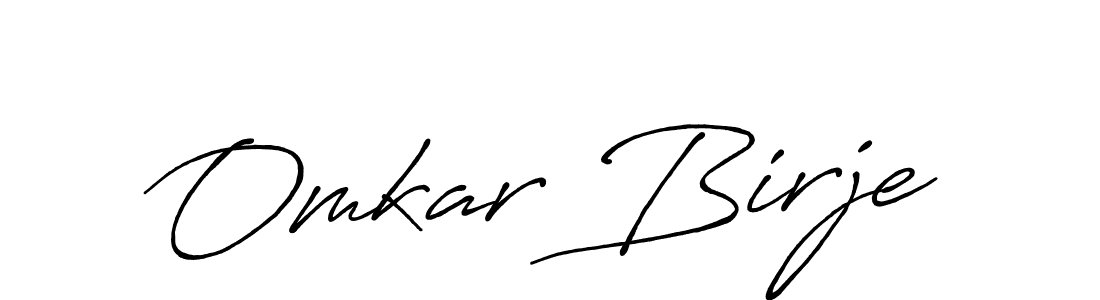 Omkar Birje stylish signature style. Best Handwritten Sign (Antro_Vectra_Bolder) for my name. Handwritten Signature Collection Ideas for my name Omkar Birje. Omkar Birje signature style 7 images and pictures png