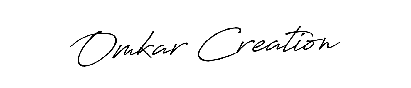 How to make Omkar Creation signature? Antro_Vectra_Bolder is a professional autograph style. Create handwritten signature for Omkar Creation name. Omkar Creation signature style 7 images and pictures png