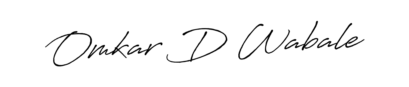 Also we have Omkar D Wabale name is the best signature style. Create professional handwritten signature collection using Antro_Vectra_Bolder autograph style. Omkar D Wabale signature style 7 images and pictures png