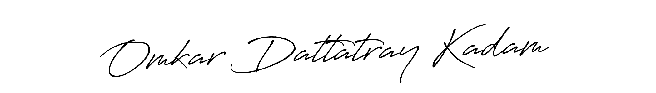 How to make Omkar Dattatray Kadam signature? Antro_Vectra_Bolder is a professional autograph style. Create handwritten signature for Omkar Dattatray Kadam name. Omkar Dattatray Kadam signature style 7 images and pictures png