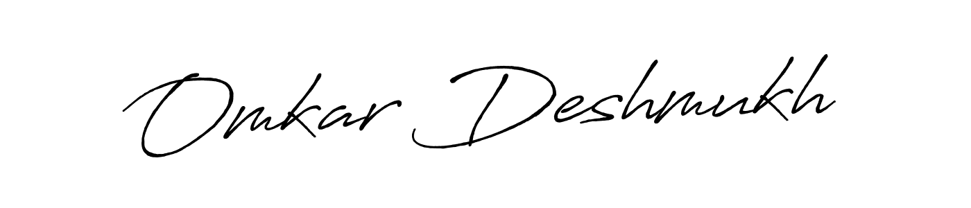 Also we have Omkar Deshmukh name is the best signature style. Create professional handwritten signature collection using Antro_Vectra_Bolder autograph style. Omkar Deshmukh signature style 7 images and pictures png