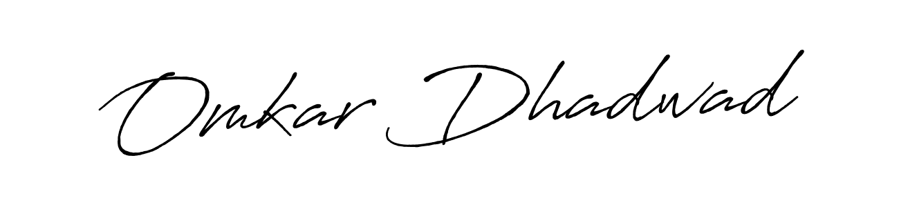 Create a beautiful signature design for name Omkar Dhadwad. With this signature (Antro_Vectra_Bolder) fonts, you can make a handwritten signature for free. Omkar Dhadwad signature style 7 images and pictures png