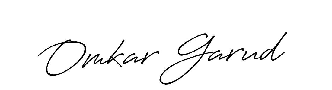 Make a beautiful signature design for name Omkar Garud. With this signature (Antro_Vectra_Bolder) style, you can create a handwritten signature for free. Omkar Garud signature style 7 images and pictures png