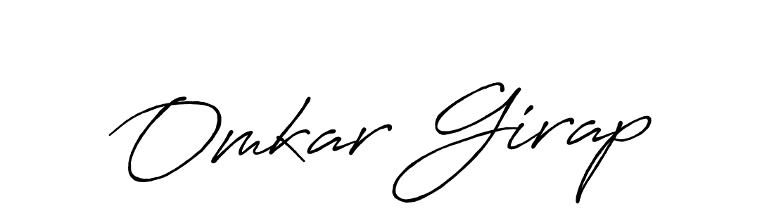 The best way (Antro_Vectra_Bolder) to make a short signature is to pick only two or three words in your name. The name Omkar Girap include a total of six letters. For converting this name. Omkar Girap signature style 7 images and pictures png