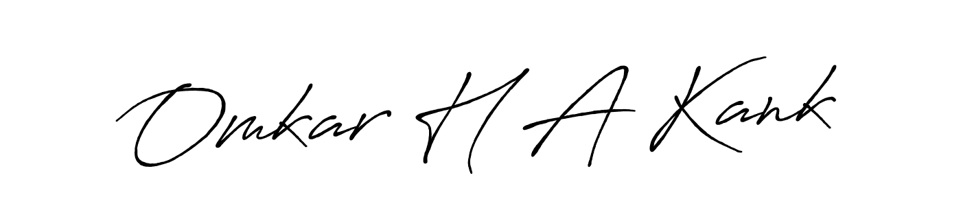 It looks lik you need a new signature style for name Omkar H A Kank. Design unique handwritten (Antro_Vectra_Bolder) signature with our free signature maker in just a few clicks. Omkar H A Kank signature style 7 images and pictures png