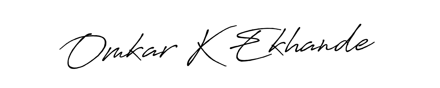 You can use this online signature creator to create a handwritten signature for the name Omkar K Ekhande. This is the best online autograph maker. Omkar K Ekhande signature style 7 images and pictures png