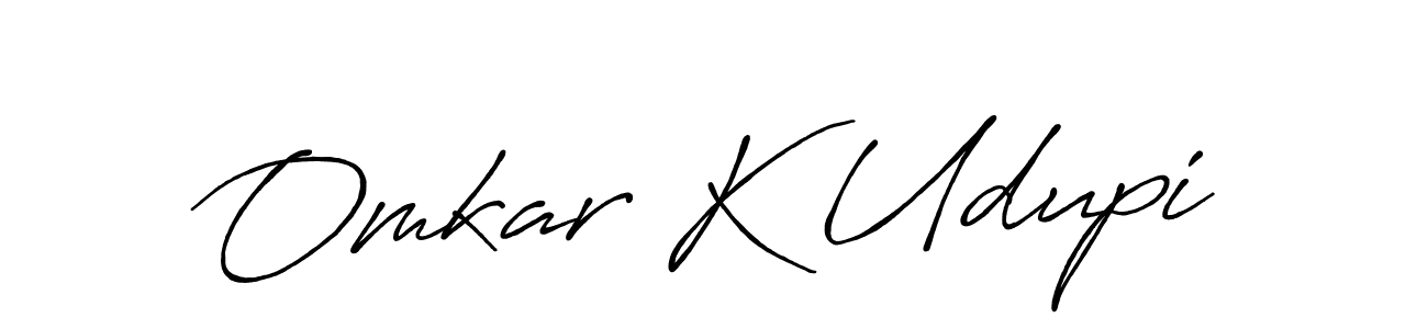 Omkar K Udupi stylish signature style. Best Handwritten Sign (Antro_Vectra_Bolder) for my name. Handwritten Signature Collection Ideas for my name Omkar K Udupi. Omkar K Udupi signature style 7 images and pictures png