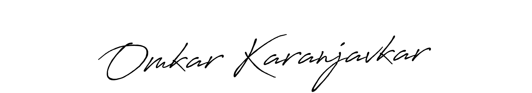 Design your own signature with our free online signature maker. With this signature software, you can create a handwritten (Antro_Vectra_Bolder) signature for name Omkar Karanjavkar. Omkar Karanjavkar signature style 7 images and pictures png