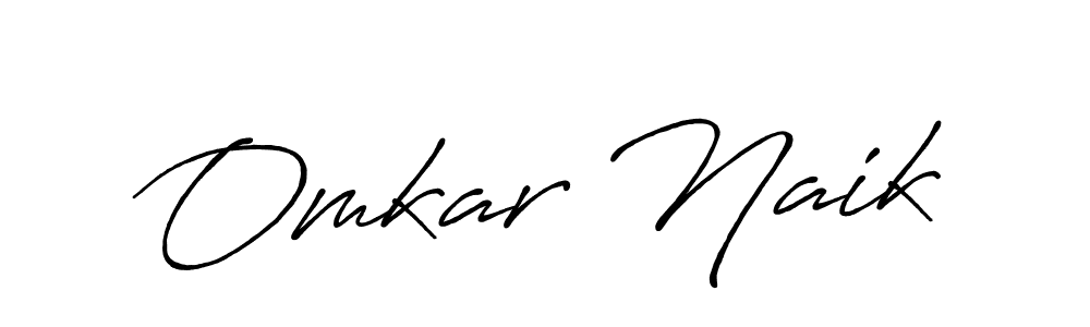 Make a beautiful signature design for name Omkar Naik. With this signature (Antro_Vectra_Bolder) style, you can create a handwritten signature for free. Omkar Naik signature style 7 images and pictures png