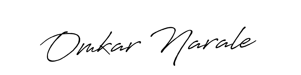 Design your own signature with our free online signature maker. With this signature software, you can create a handwritten (Antro_Vectra_Bolder) signature for name Omkar Narale. Omkar Narale signature style 7 images and pictures png