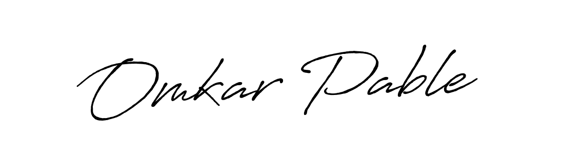 Use a signature maker to create a handwritten signature online. With this signature software, you can design (Antro_Vectra_Bolder) your own signature for name Omkar Pable. Omkar Pable signature style 7 images and pictures png