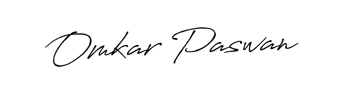 Make a beautiful signature design for name Omkar Paswan. With this signature (Antro_Vectra_Bolder) style, you can create a handwritten signature for free. Omkar Paswan signature style 7 images and pictures png