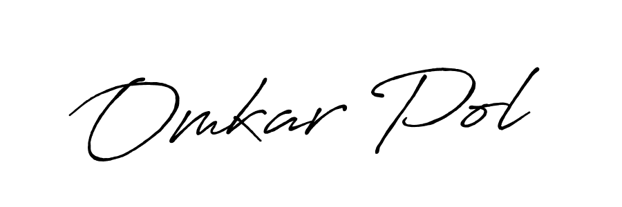 Create a beautiful signature design for name Omkar Pol. With this signature (Antro_Vectra_Bolder) fonts, you can make a handwritten signature for free. Omkar Pol signature style 7 images and pictures png