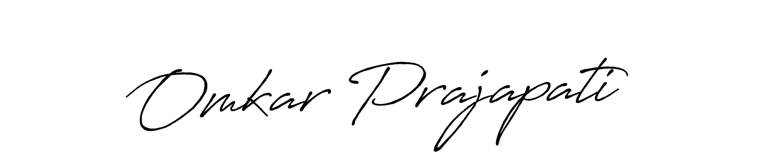Design your own signature with our free online signature maker. With this signature software, you can create a handwritten (Antro_Vectra_Bolder) signature for name Omkar Prajapati. Omkar Prajapati signature style 7 images and pictures png