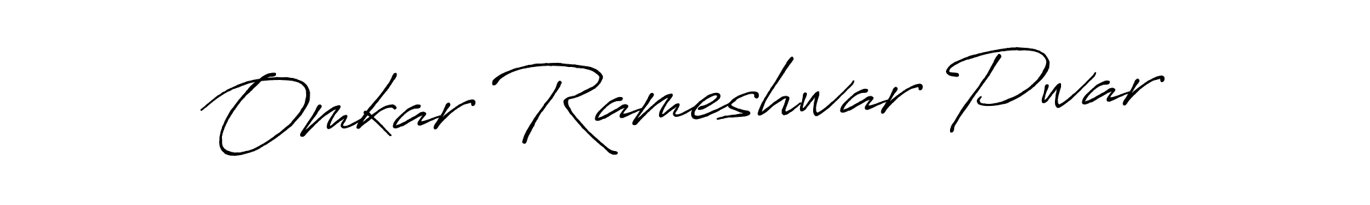 How to make Omkar Rameshwar Pwar name signature. Use Antro_Vectra_Bolder style for creating short signs online. This is the latest handwritten sign. Omkar Rameshwar Pwar signature style 7 images and pictures png