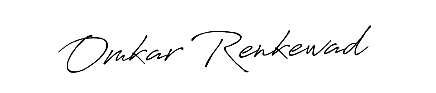 Design your own signature with our free online signature maker. With this signature software, you can create a handwritten (Antro_Vectra_Bolder) signature for name Omkar Renkewad. Omkar Renkewad signature style 7 images and pictures png