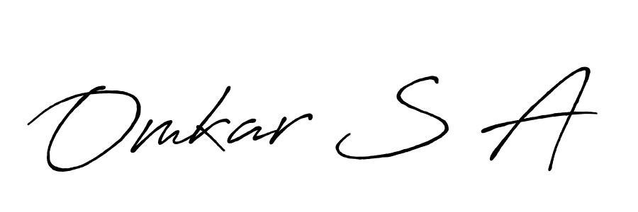 Omkar S A stylish signature style. Best Handwritten Sign (Antro_Vectra_Bolder) for my name. Handwritten Signature Collection Ideas for my name Omkar S A. Omkar S A signature style 7 images and pictures png