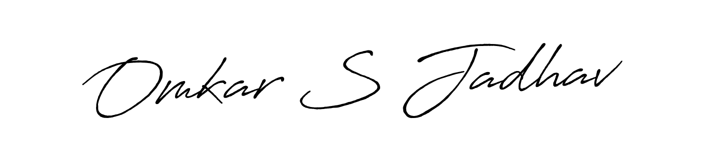 Make a beautiful signature design for name Omkar S Jadhav. With this signature (Antro_Vectra_Bolder) style, you can create a handwritten signature for free. Omkar S Jadhav signature style 7 images and pictures png