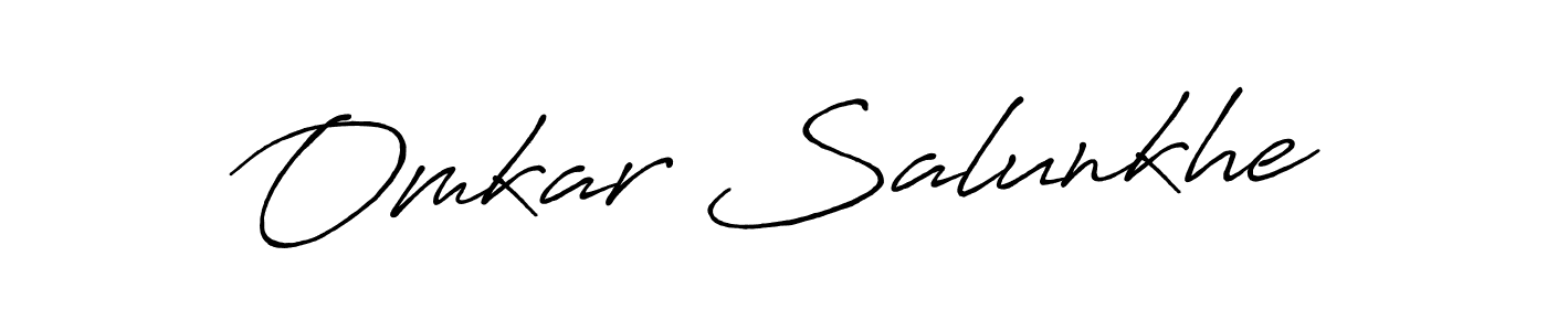 Omkar Salunkhe stylish signature style. Best Handwritten Sign (Antro_Vectra_Bolder) for my name. Handwritten Signature Collection Ideas for my name Omkar Salunkhe. Omkar Salunkhe signature style 7 images and pictures png
