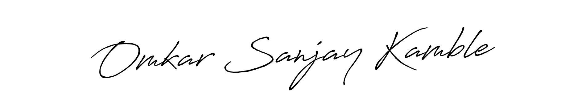 Create a beautiful signature design for name Omkar Sanjay Kamble. With this signature (Antro_Vectra_Bolder) fonts, you can make a handwritten signature for free. Omkar Sanjay Kamble signature style 7 images and pictures png