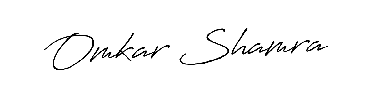 Create a beautiful signature design for name Omkar Shamra. With this signature (Antro_Vectra_Bolder) fonts, you can make a handwritten signature for free. Omkar Shamra signature style 7 images and pictures png