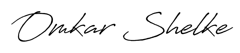Create a personalized artistic stamp with Omkar Shelke in Antro_Vectra_Bolder font. Perfect for visual artists, designers, and influencers. Omkar Shelke signature style 7 images and pictures png