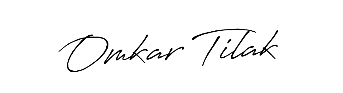 Use a signature maker to create a handwritten signature online. With this signature software, you can design (Antro_Vectra_Bolder) your own signature for name Omkar Tilak. Omkar Tilak signature style 7 images and pictures png