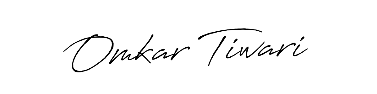 How to make Omkar Tiwari name signature. Use Antro_Vectra_Bolder style for creating short signs online. This is the latest handwritten sign. Omkar Tiwari signature style 7 images and pictures png