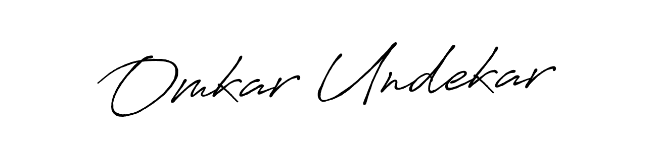 Create a beautiful signature design for name Omkar Undekar. With this signature (Antro_Vectra_Bolder) fonts, you can make a handwritten signature for free. Omkar Undekar signature style 7 images and pictures png