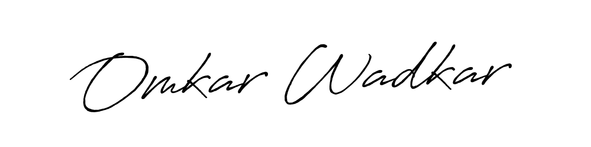 Create a beautiful signature design for name Omkar Wadkar. With this signature (Antro_Vectra_Bolder) fonts, you can make a handwritten signature for free. Omkar Wadkar signature style 7 images and pictures png