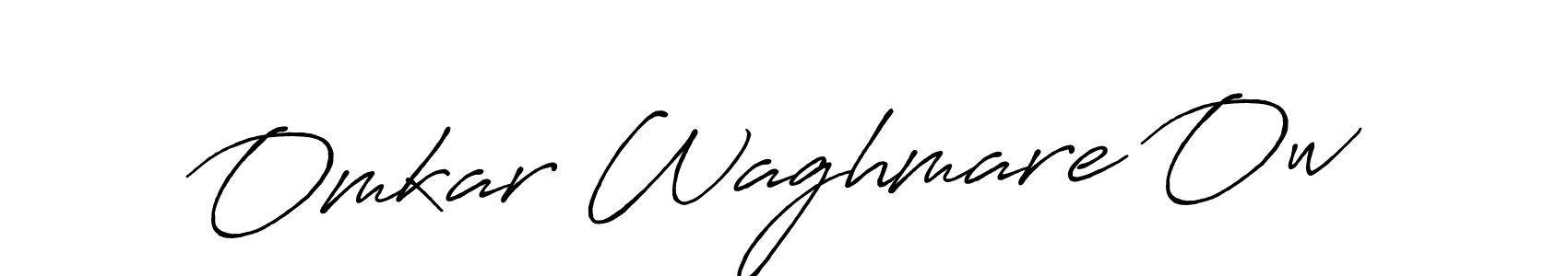 Create a beautiful signature design for name Omkar Waghmare Ow. With this signature (Antro_Vectra_Bolder) fonts, you can make a handwritten signature for free. Omkar Waghmare Ow signature style 7 images and pictures png