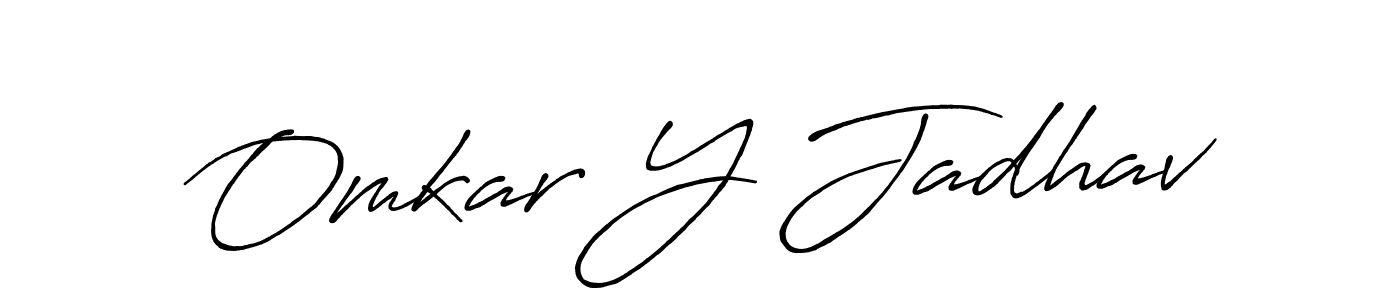 Omkar Y Jadhav stylish signature style. Best Handwritten Sign (Antro_Vectra_Bolder) for my name. Handwritten Signature Collection Ideas for my name Omkar Y Jadhav. Omkar Y Jadhav signature style 7 images and pictures png