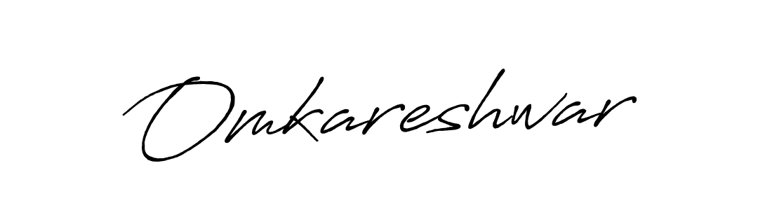 Create a beautiful signature design for name Omkareshwar. With this signature (Antro_Vectra_Bolder) fonts, you can make a handwritten signature for free. Omkareshwar signature style 7 images and pictures png