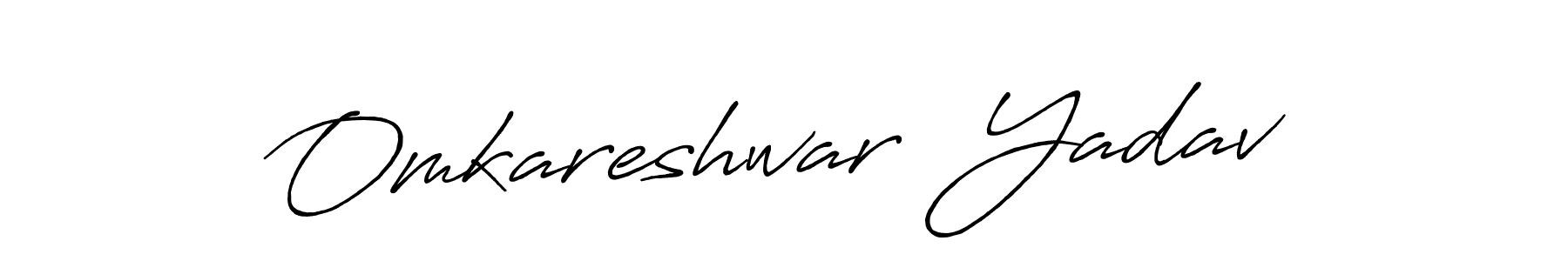 Use a signature maker to create a handwritten signature online. With this signature software, you can design (Antro_Vectra_Bolder) your own signature for name Omkareshwar  Yadav. Omkareshwar  Yadav signature style 7 images and pictures png