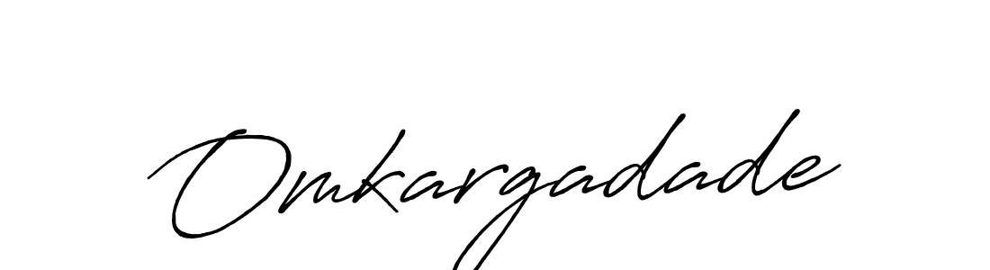 How to make Omkargadade signature? Antro_Vectra_Bolder is a professional autograph style. Create handwritten signature for Omkargadade name. Omkargadade signature style 7 images and pictures png