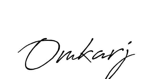 Create a beautiful signature design for name Omkarj. With this signature (Antro_Vectra_Bolder) fonts, you can make a handwritten signature for free. Omkarj signature style 7 images and pictures png