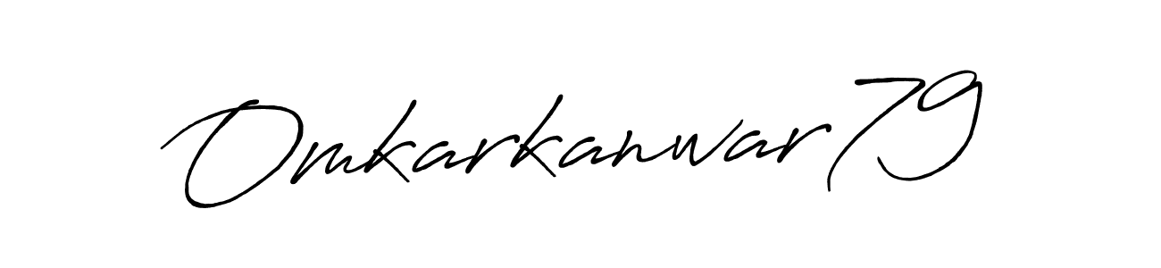 Make a beautiful signature design for name Omkarkanwar79. With this signature (Antro_Vectra_Bolder) style, you can create a handwritten signature for free. Omkarkanwar79 signature style 7 images and pictures png