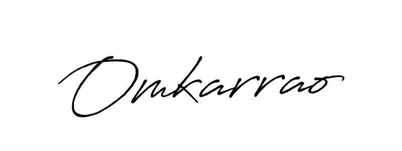 Make a beautiful signature design for name Omkarrao. With this signature (Antro_Vectra_Bolder) style, you can create a handwritten signature for free. Omkarrao signature style 7 images and pictures png