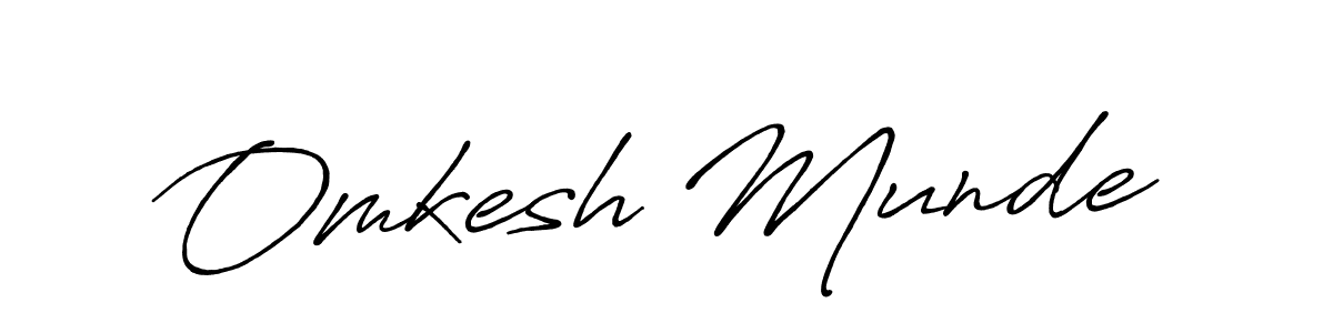 Also we have Omkesh Munde name is the best signature style. Create professional handwritten signature collection using Antro_Vectra_Bolder autograph style. Omkesh Munde signature style 7 images and pictures png